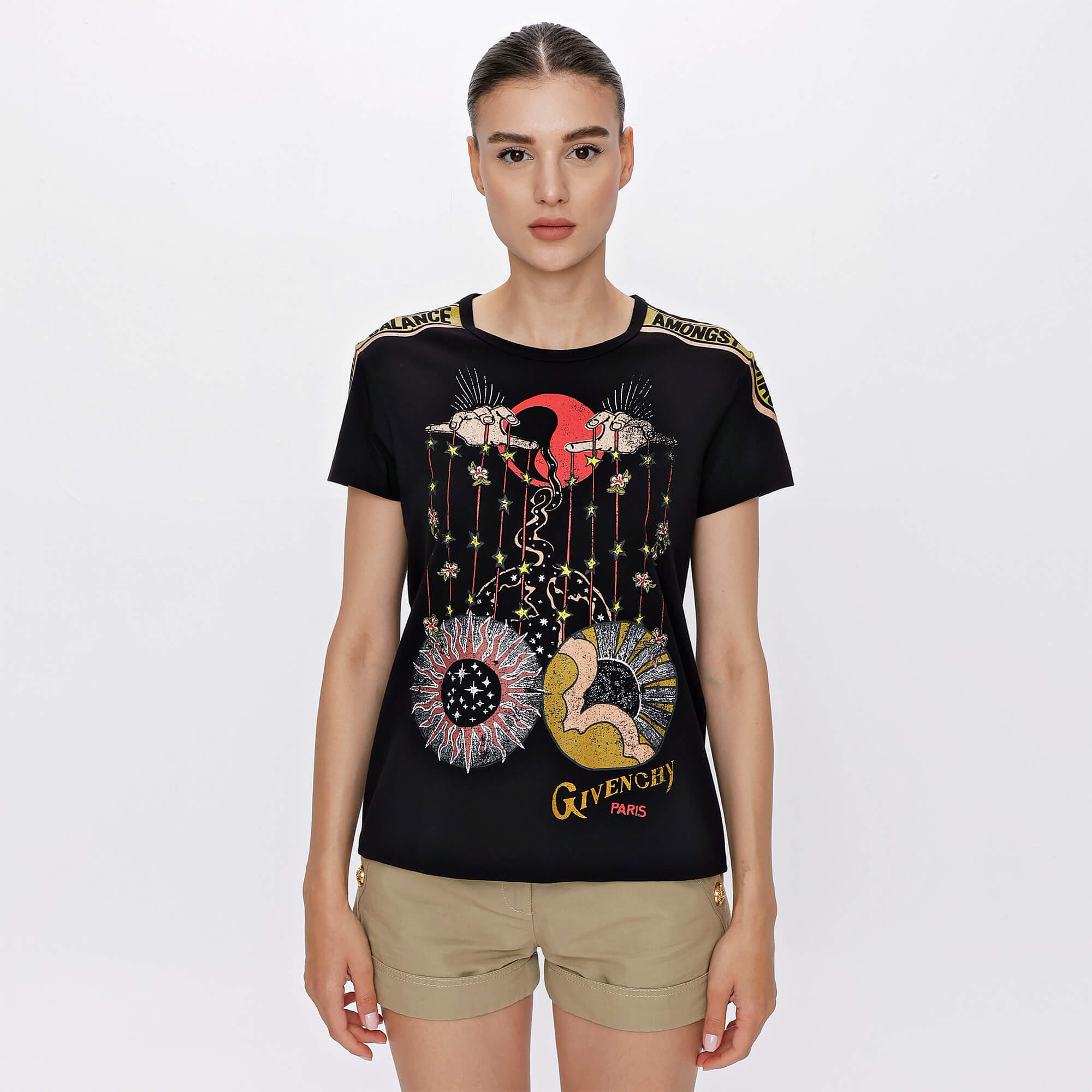 Givenchy - Black Find Balence Print Tshirt